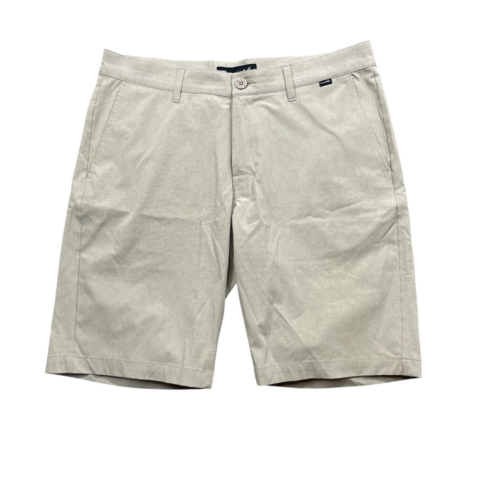 Travis Mathew 34 Beige Bermuda Shorts Pockets Polyester Blend